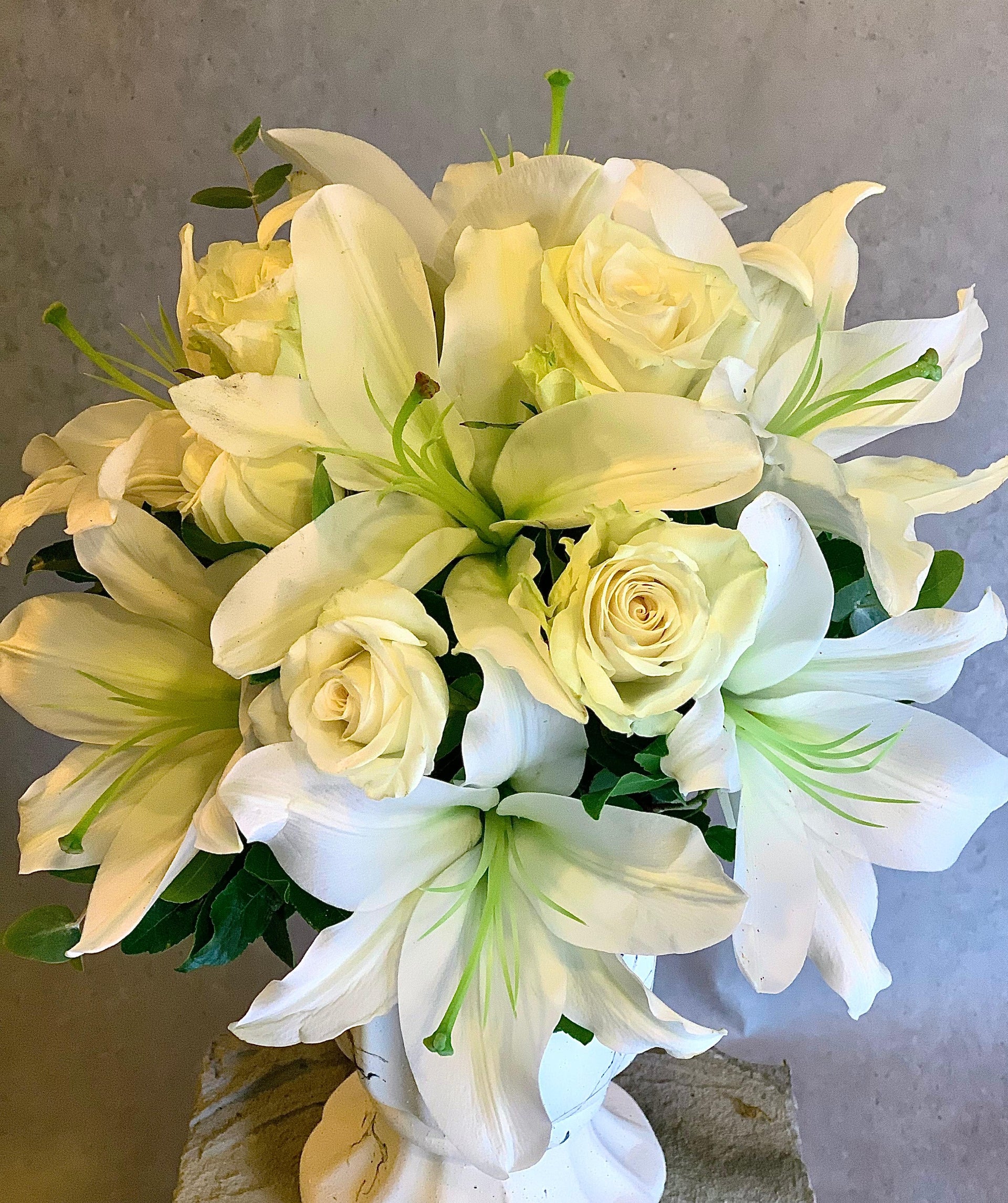 Bouquet de lys blancs