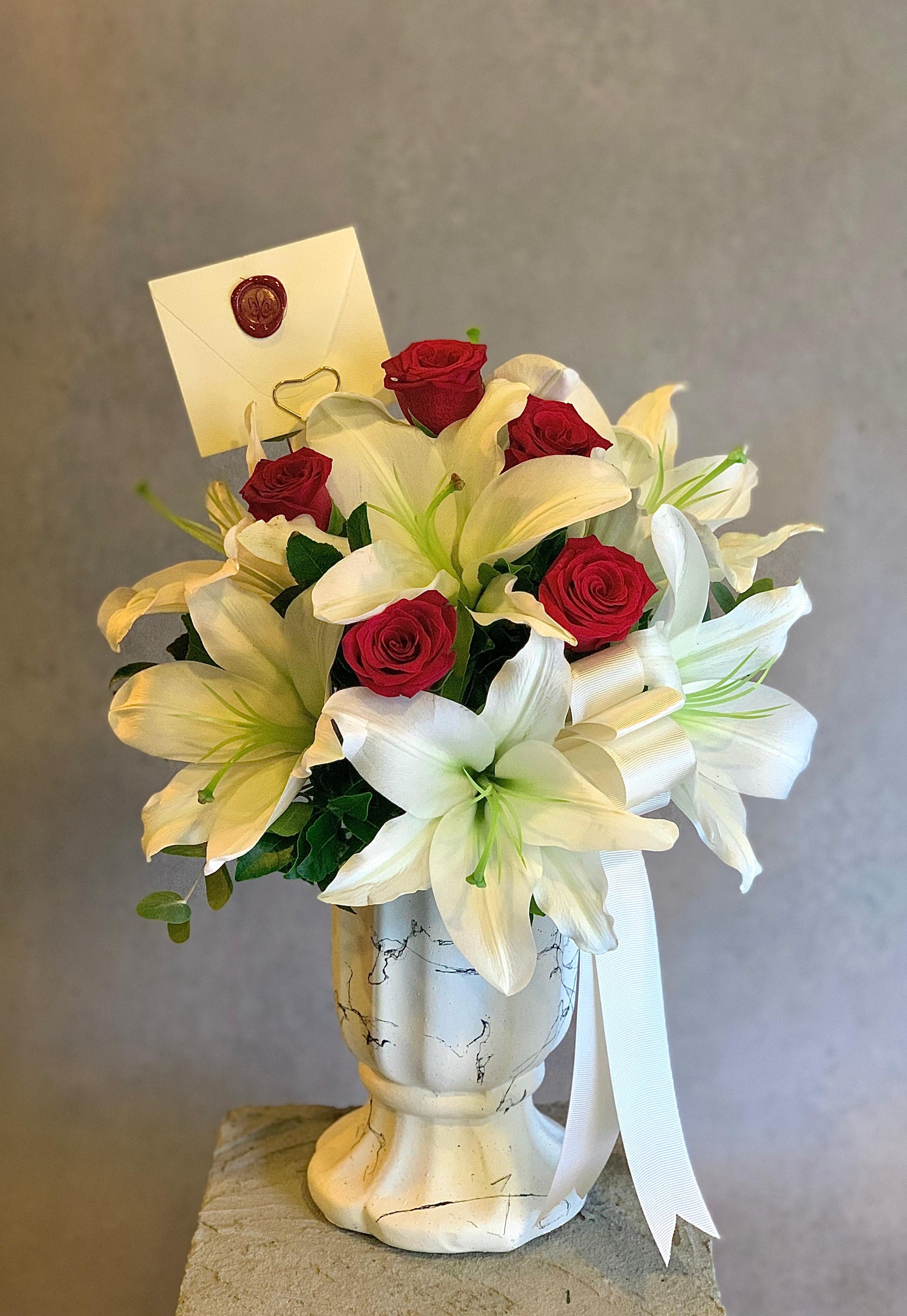 Bouquet de lys blancs