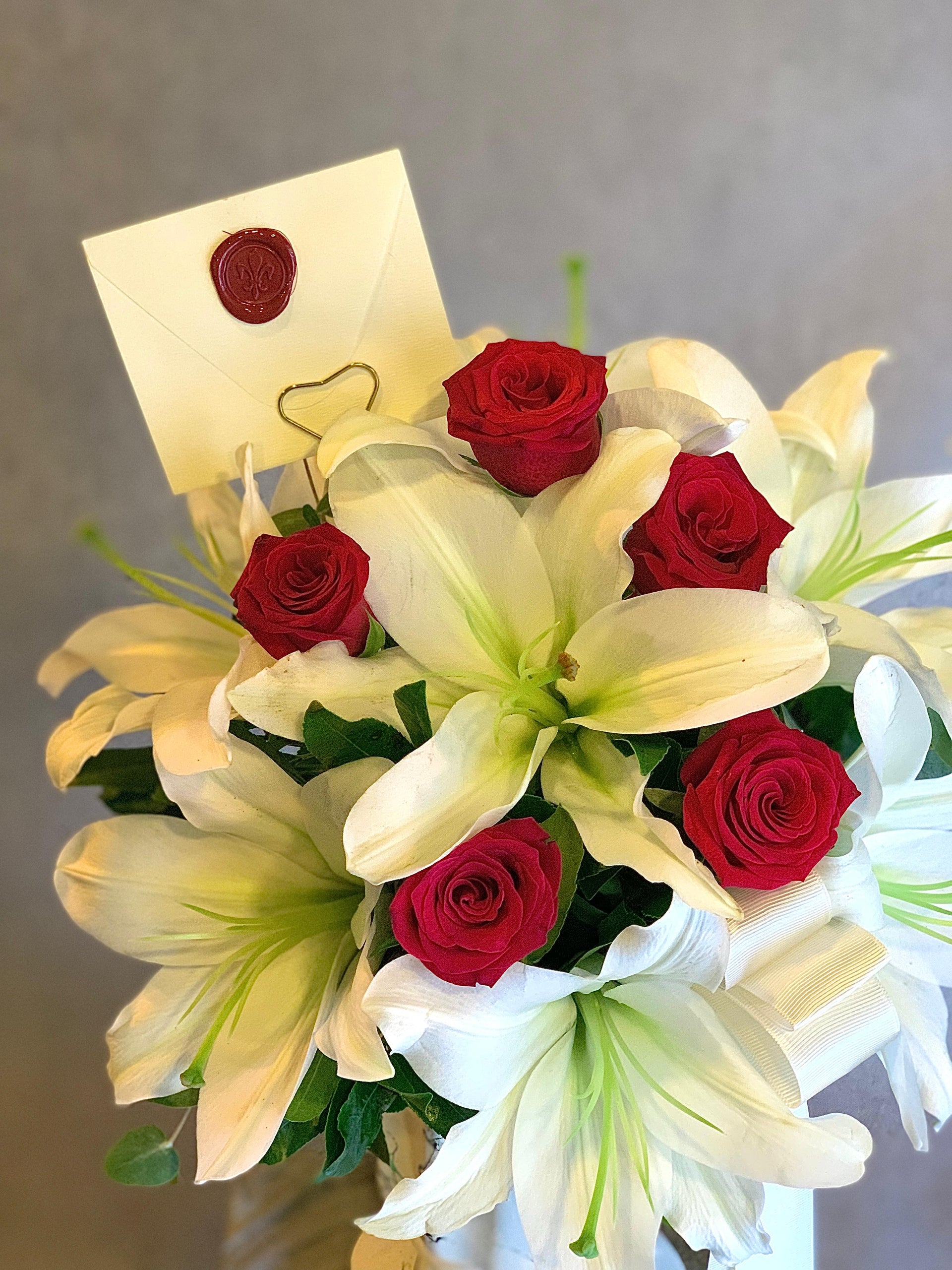 Bouquet de lys blancs