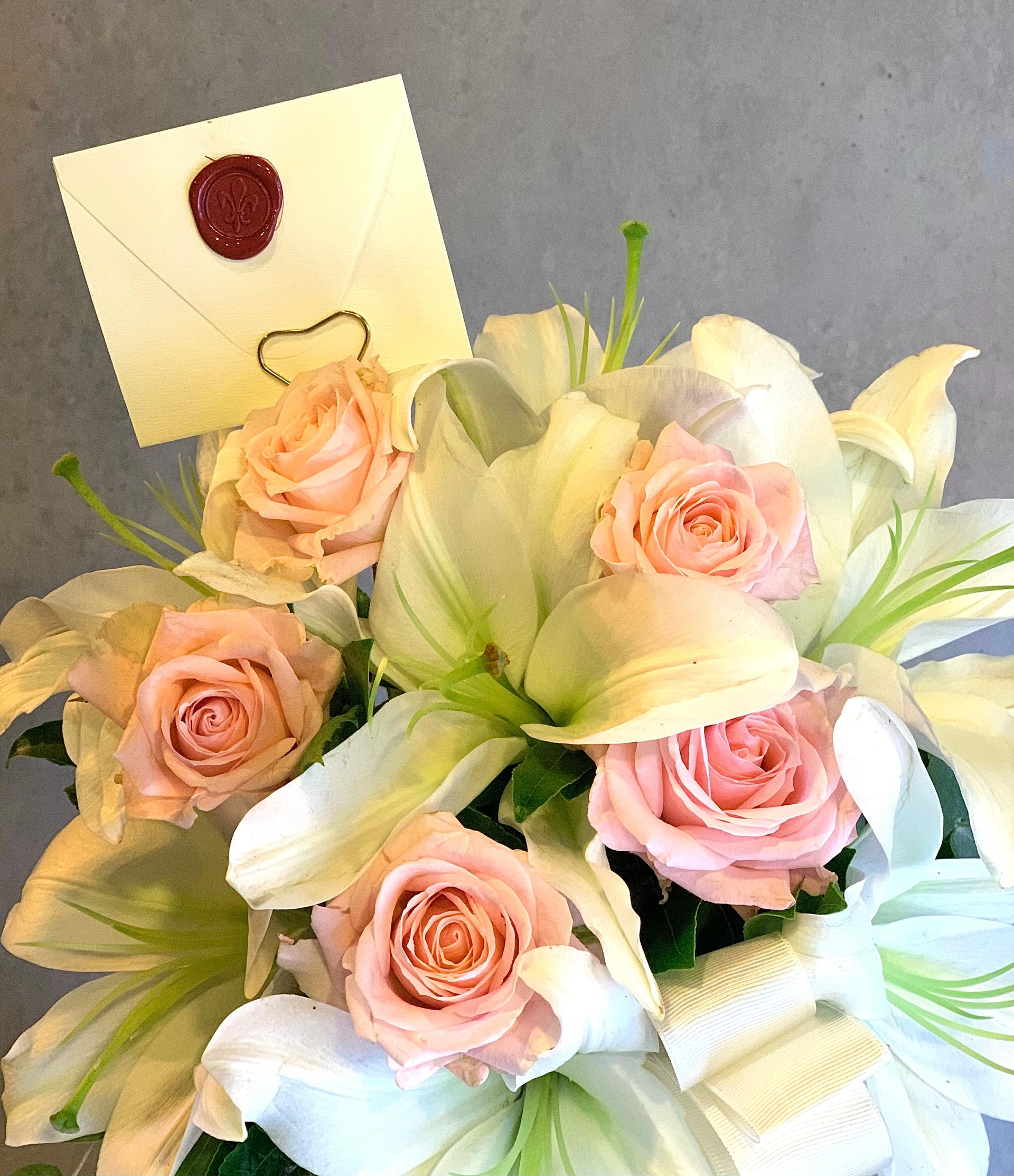 Bouquet de lys blancs