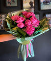 BOUQUET DE PIVOINES ROSES