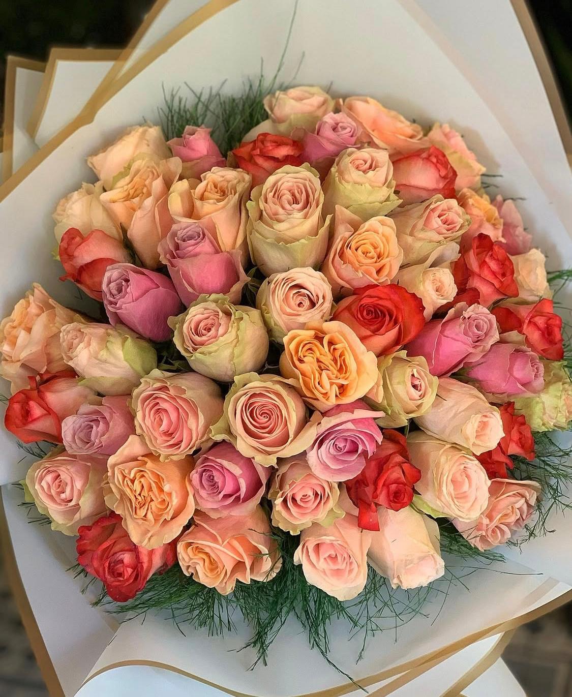 Romantische Farben – Rosenstrauß