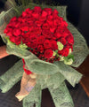 Roter Blumenstrauß der Leidenschaft