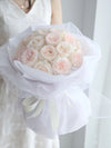 Soft Pastel Rose Tulle Wrap (Pastel Gül Tül Buketi)