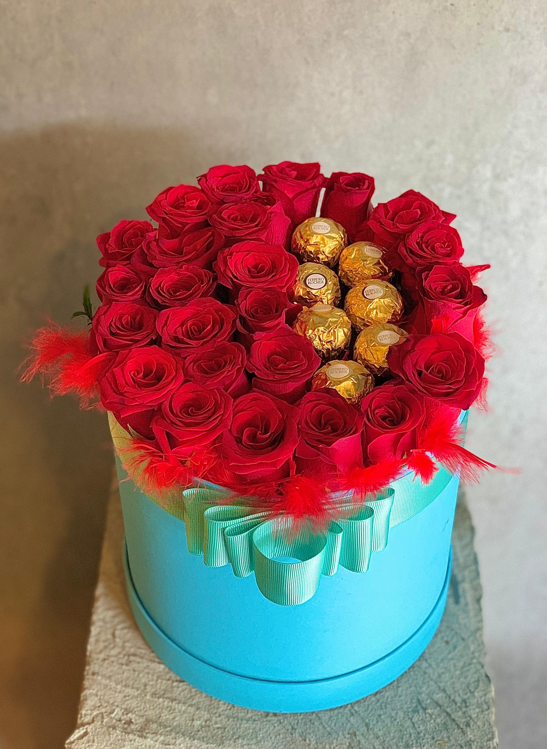 Red Rose Ferrero Rocher Box