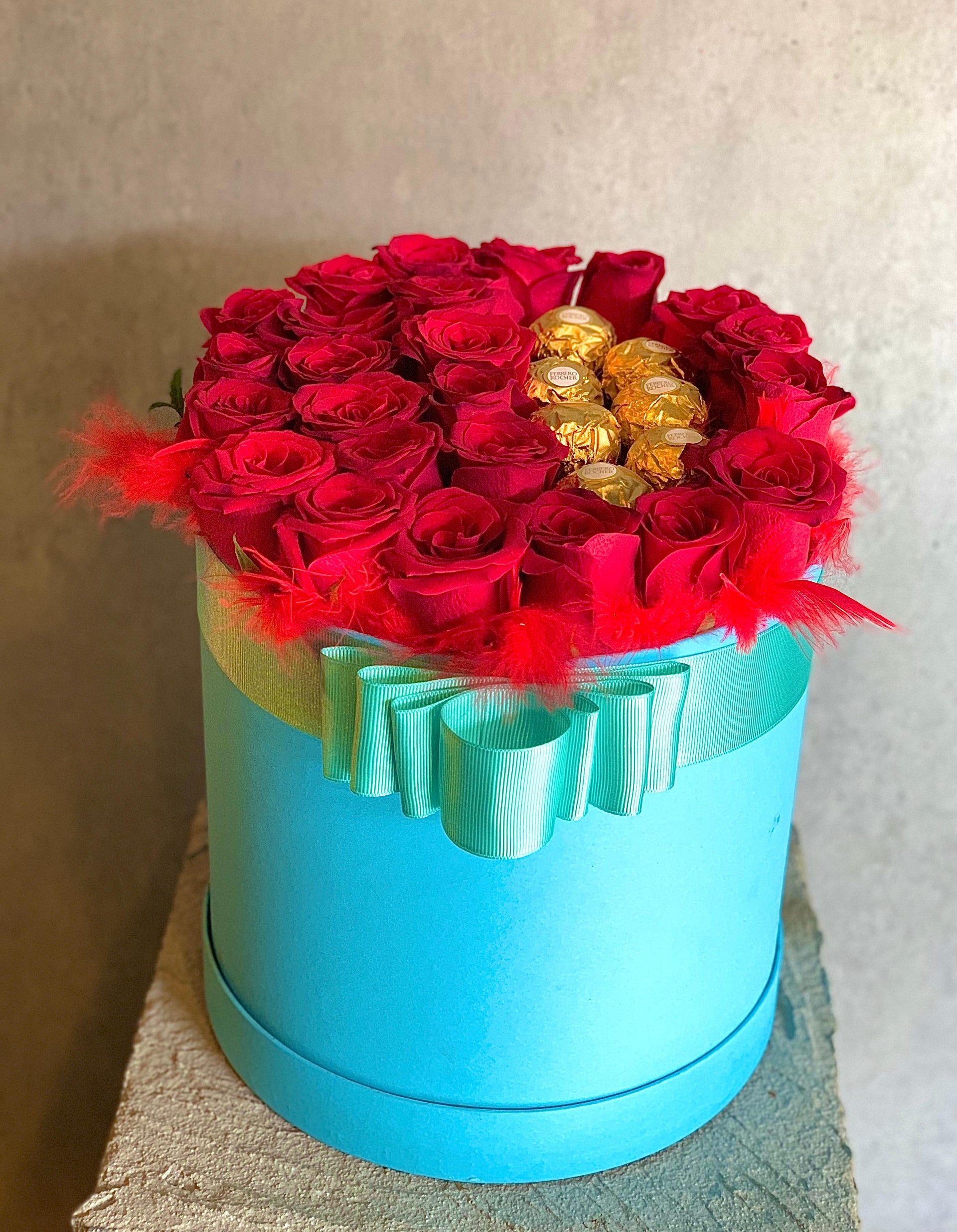 Red Rose Ferrero Rocher Box