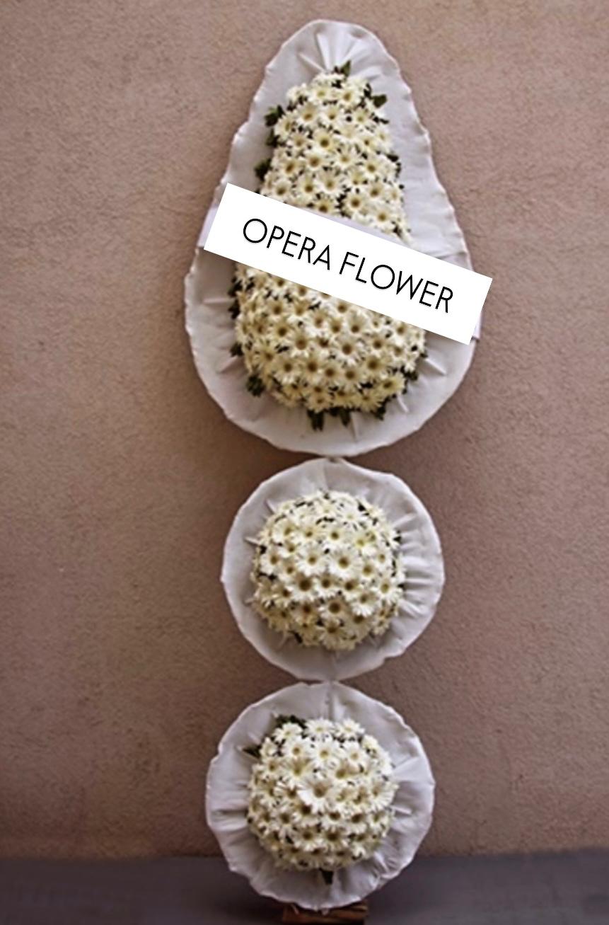 Üç katlı Beyaz Gelin Duvağı / Üçlü  Çelenk