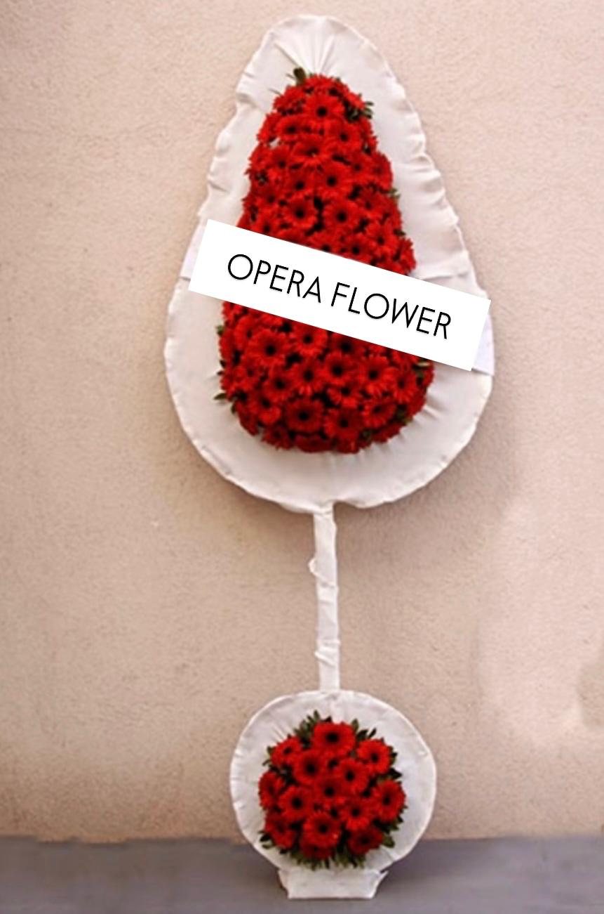 Çiftli Kırmızı Gelin Duvağı /  İkiliÇelenk